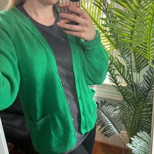 RODIER Vintage Kelly Green Cardigan